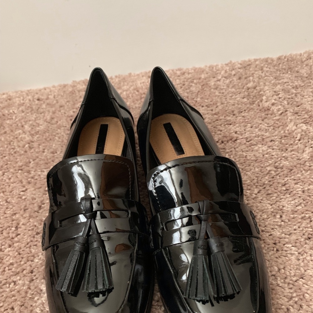 Tahari black loafers.  Like new!